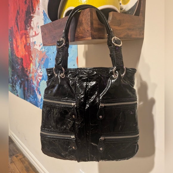 Via Spiga black patent leather purse - Picture 2 of 15